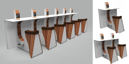 充電広告テーブル・キオスク型線形